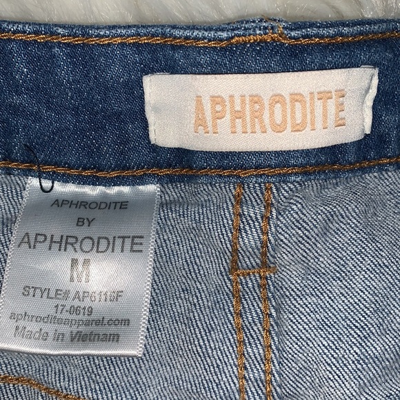 Aphrodite Ripped High-Waisted Jean Short - Picture 3 of 3